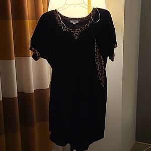 Umgee black with leopard, small dress